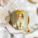 مجسمه ماگ فیمو مدل تُپلی کلاه جوجه ای